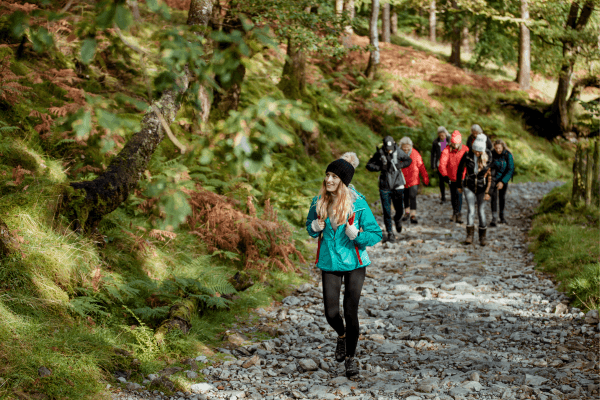 Ramblers on a walk in the Lake District