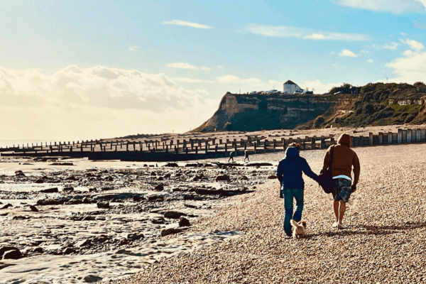 Red, Frances and Stephen on the Beach