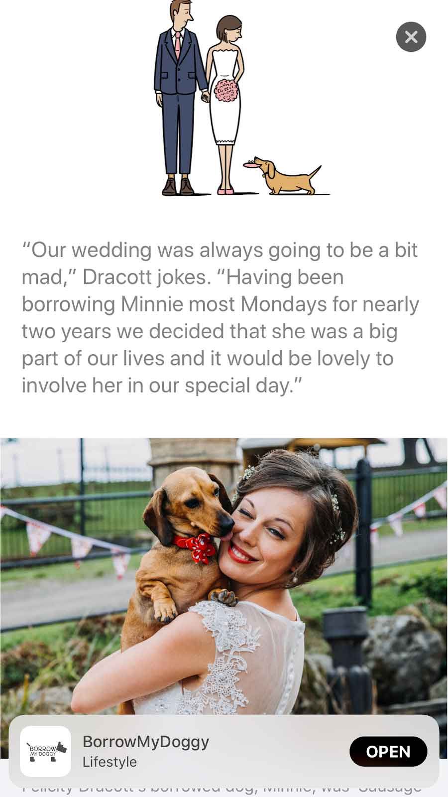 "Our wedding was always going to be a bit mad," Dracott jokes.