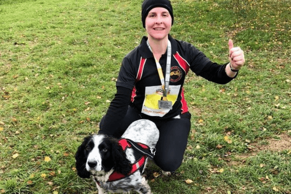 Runner, Nicola and Sprocker, Bob, both tired and very pleased